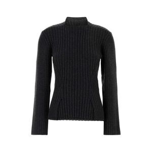 Victoria Beckham Women Charcoal Wool Blend Sweater